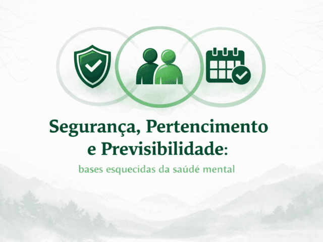 Segurança, pertencimento e previsibilidade na saúde mental