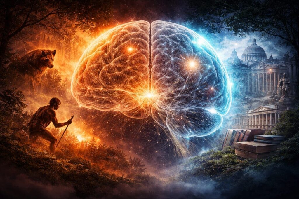 Instinto vs Cultura no Cérebro Humano